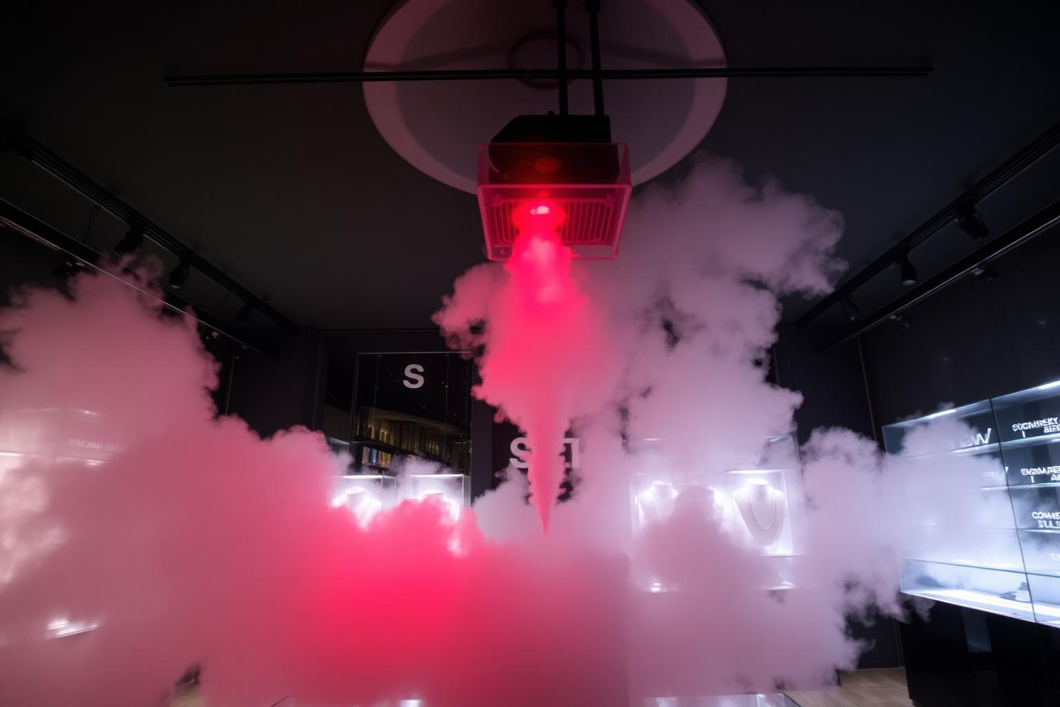 Système de brouillard de sécurité en action