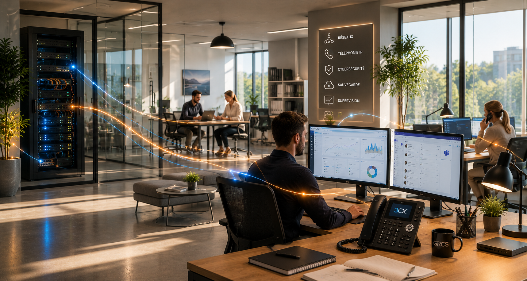 Bureau moderne et lumineux